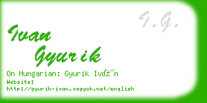 ivan gyurik business card